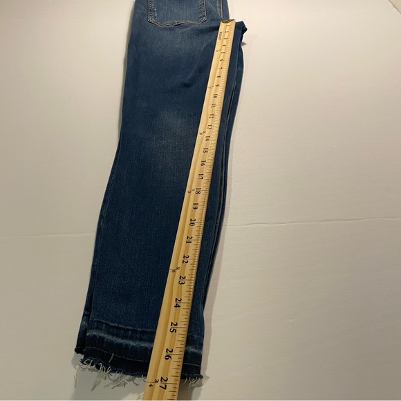 SPANX Distressed Medium Wash Denim Skinny Ankle Jeggings Size M - Picture 15 of 16